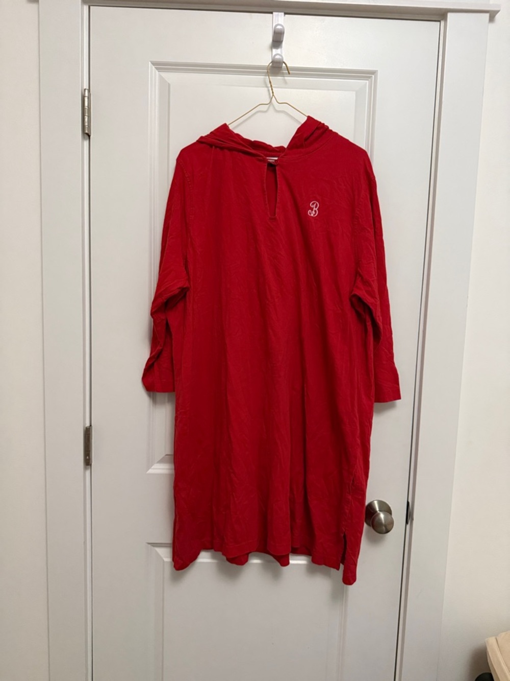 Lands' End Red Hooded Tunic Dress